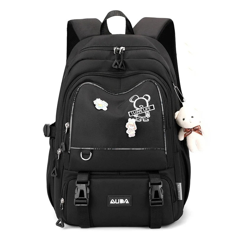 Girls Waterproof School Backpack β Large Oxford School Bag for Kids, Laptop Book Bag for High School & Travel