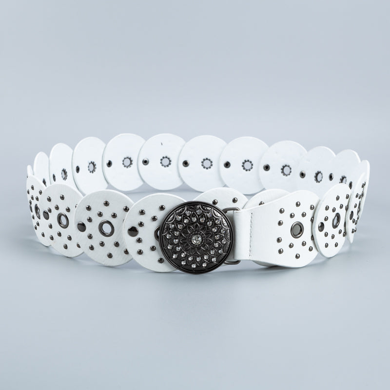 Rhinestone Buckle Waistband