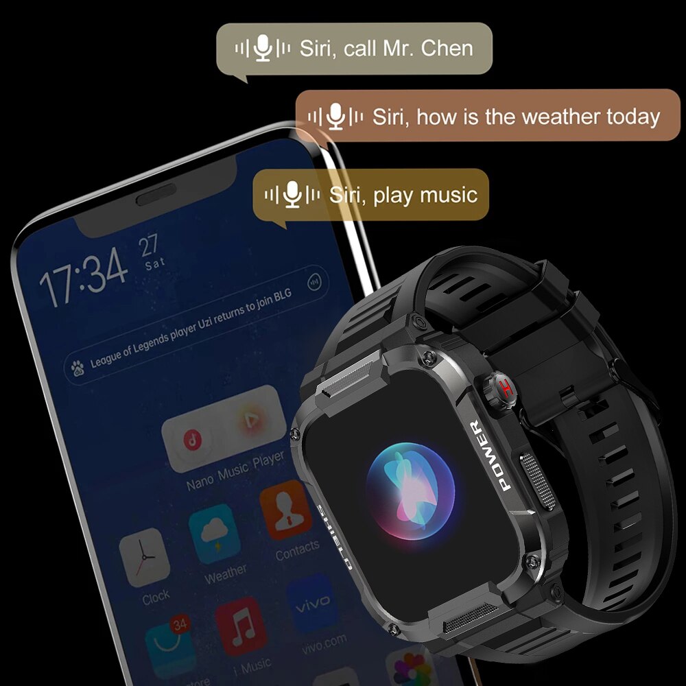 Military Style Multifunction Touch Smartwatch For Android IOS