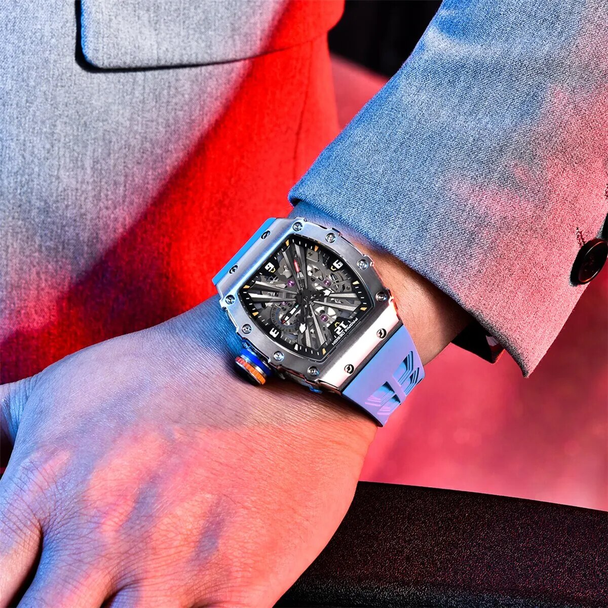 Japan VH65 PAGANI Luxury Men's Quartz Silicone Luminous Watch