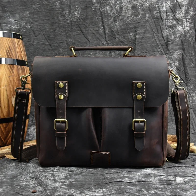 Men's Pure Leather Laptop Briefcase