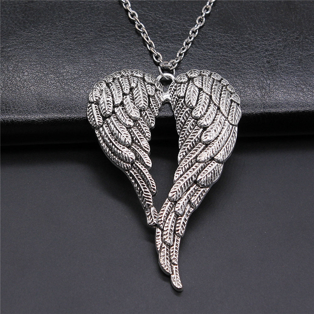 Unisex Bird Wing Feather Chain & Pendant Necklace