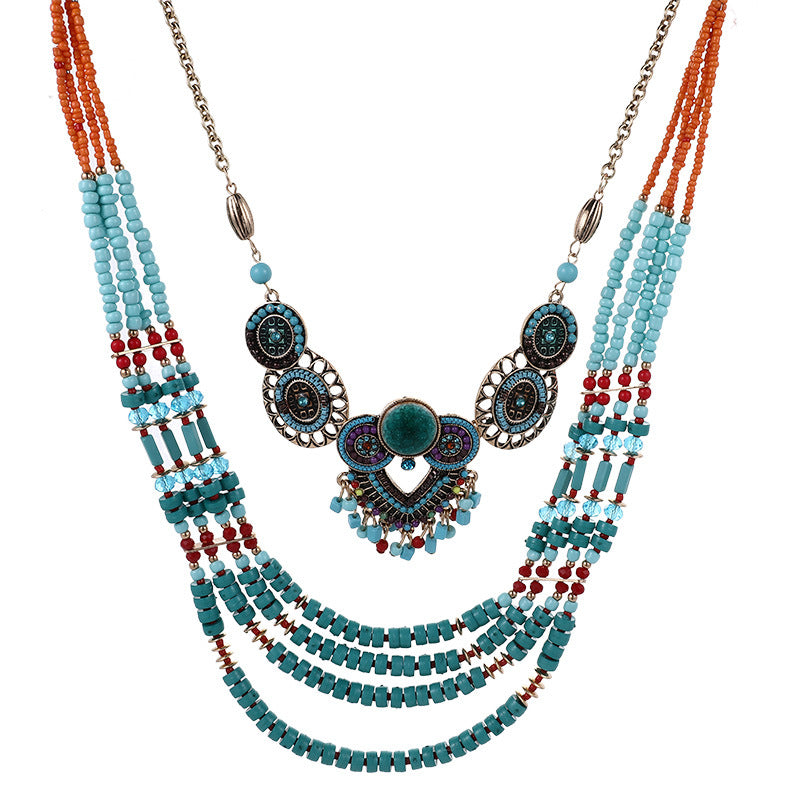 Boho Women 60cm Ethnic Multilayer Necklace