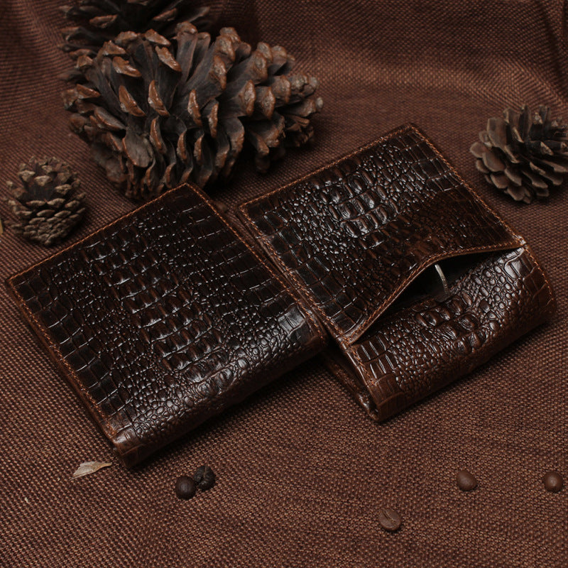 Crocodile Pattern Casual Retro Men's Wallet