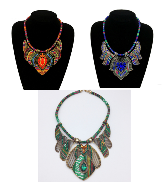 Ethnic Boho Style Necklace Colorful Braided Rope Necklace