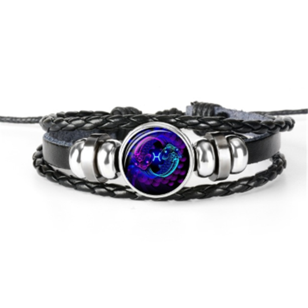 Unisex Zodiac Constellation Braided Design Bracelet.