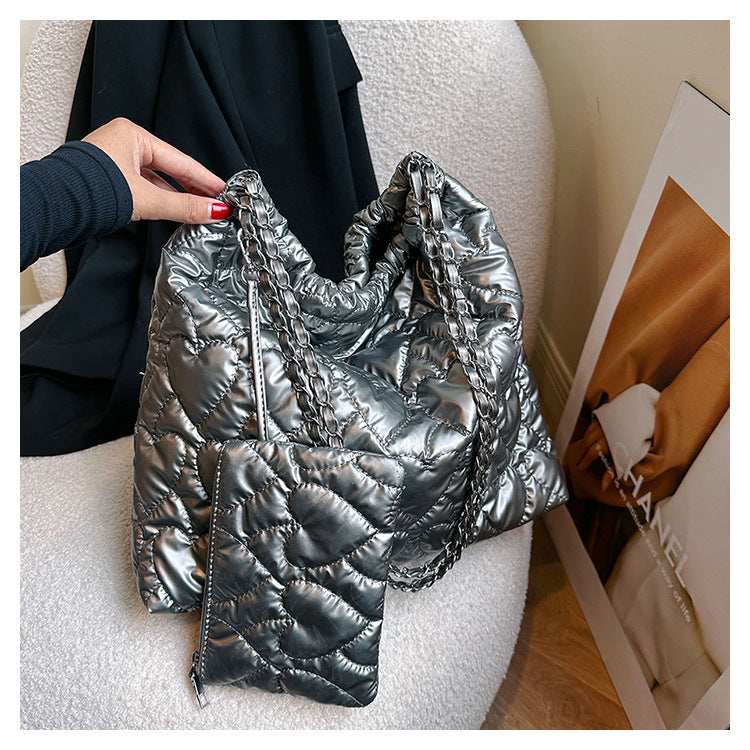 Simple Korean Style Women's Shoulder Bag – Soft PU Leather Crossbody with Multi-Pockets
