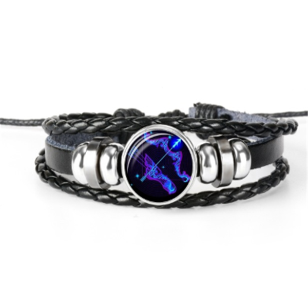 Unisex Zodiac Constellation Braided Design Bracelet.