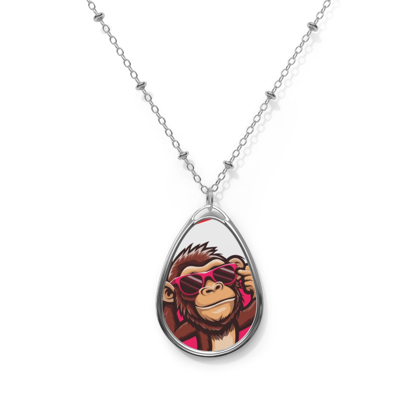 Oval Monkey  Chain Necklace