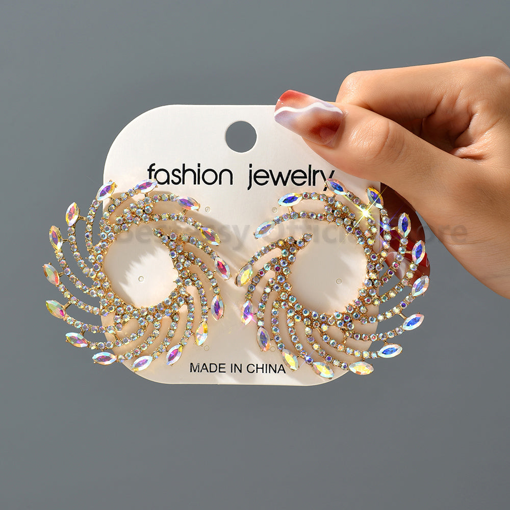 Crystal Round Hoop Earrings