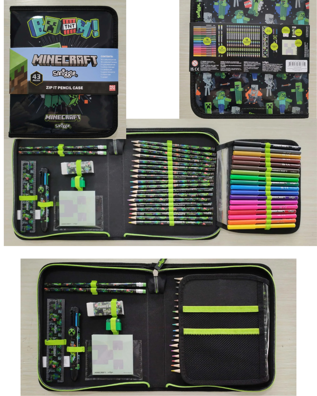 Minecraft Boys Girls School Backpack Set