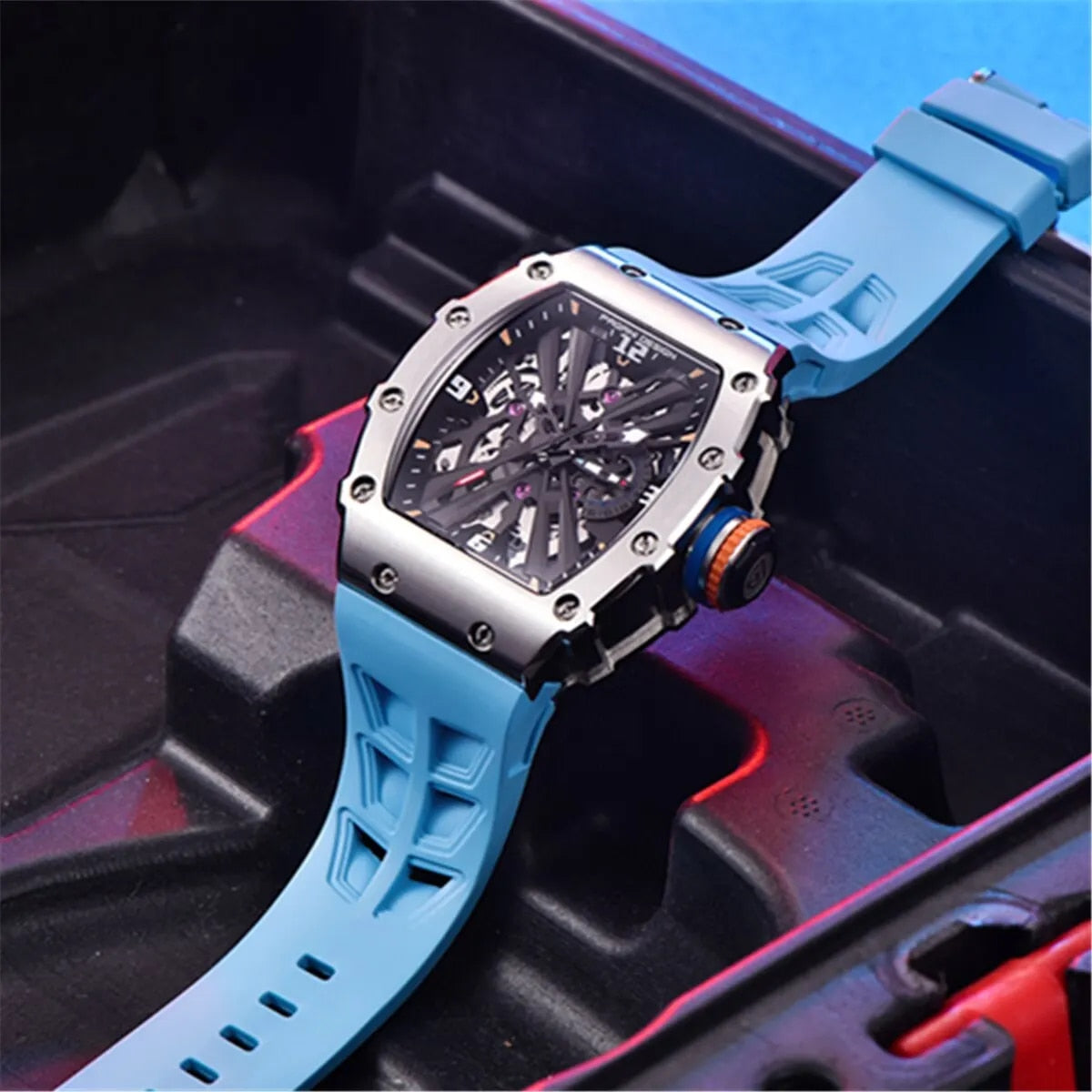 Japan VH65 PAGANI Luxury Men's Quartz Silicone Luminous Watch