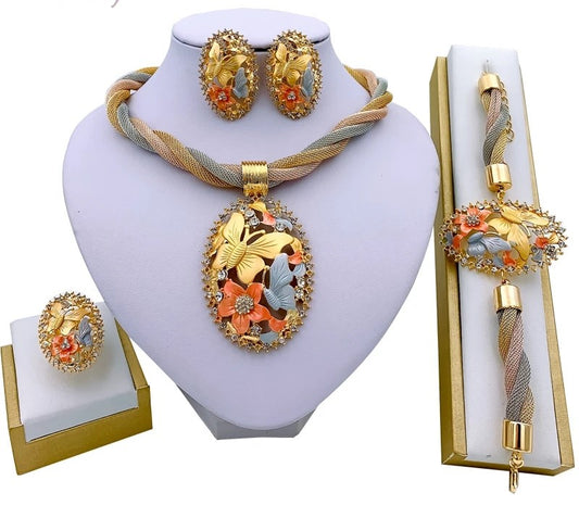 Gold Plated Party (4 Pcs) Jewelry Set