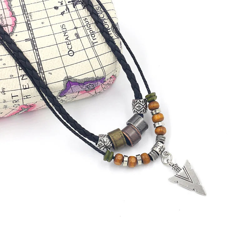 Tribal Arrow Pendant Necklace For Men