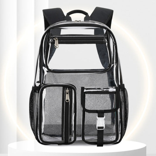 Transparent Jelly Backpack – Large Capacity Travel School Bag for Teen Girls