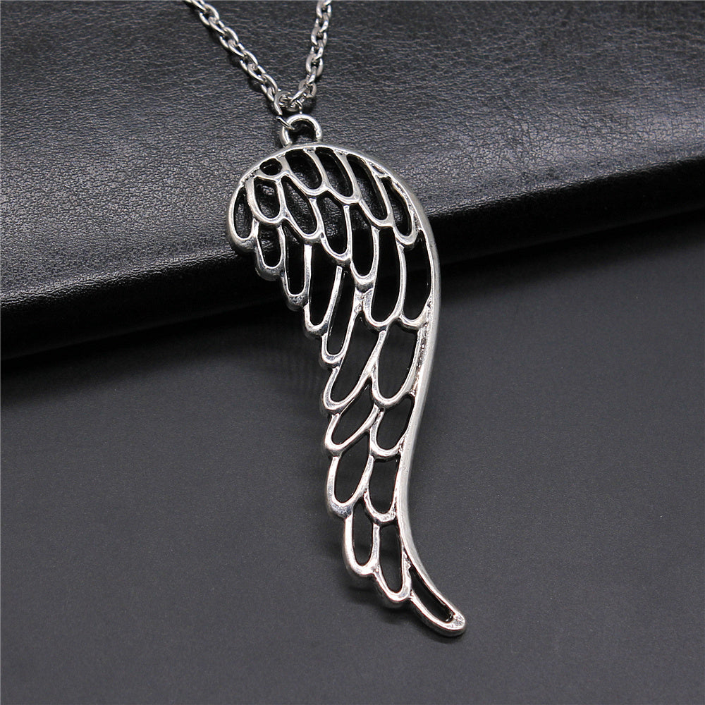 Unisex Bird Wing Feather Chain & Pendant Necklace