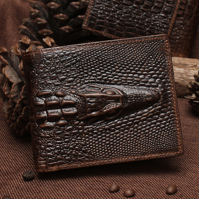 Crocodile Pattern Casual Retro Men's Wallet