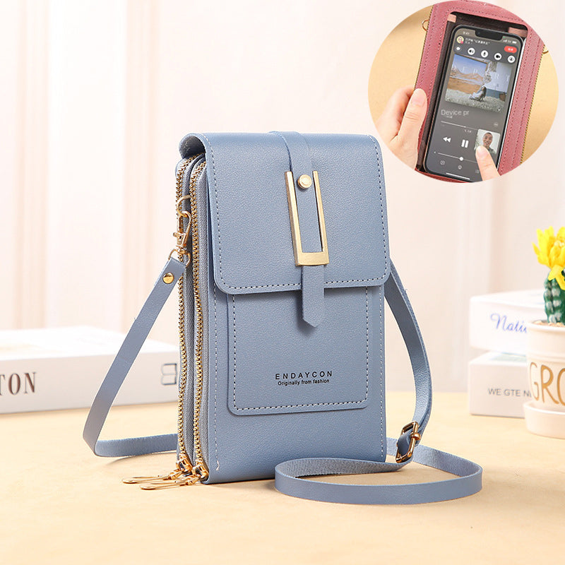 Soft Leather Women's Touch Screen Mobile & Cards Wallet Bag