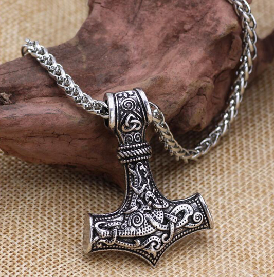 Unisex Hammer Stainless Steel Necklace