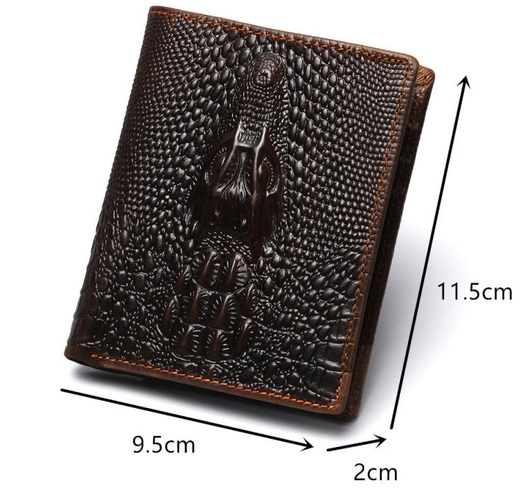 Crocodile Pattern Casual Retro Men's Wallet