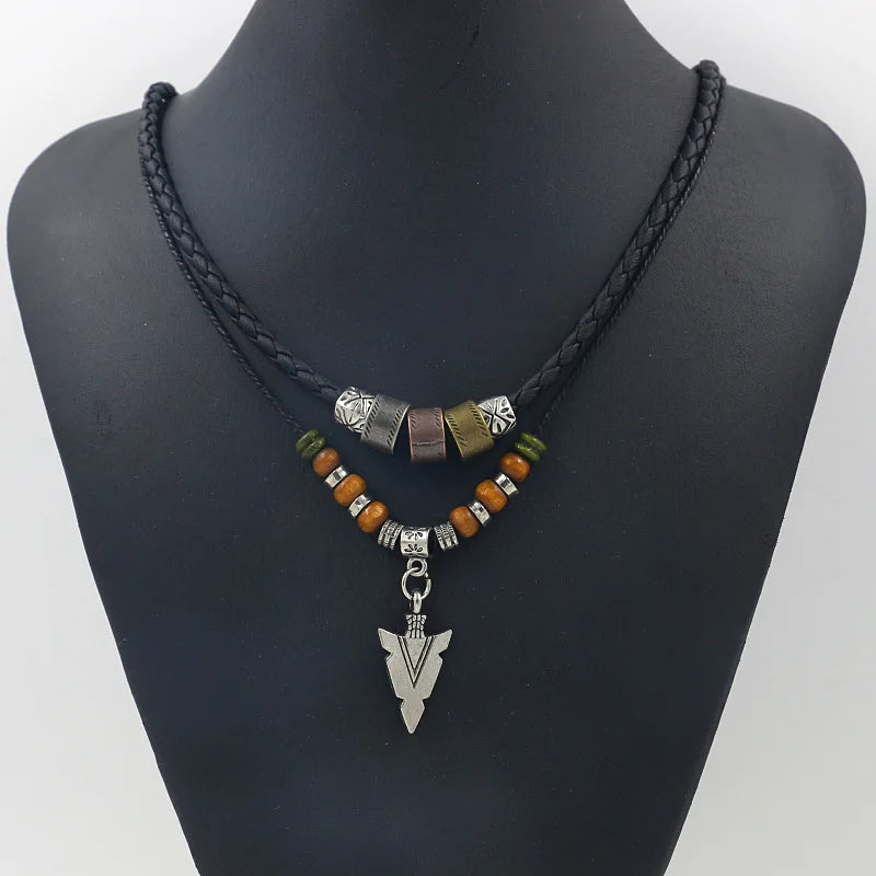 Tribal Arrow Pendant Necklace For Men