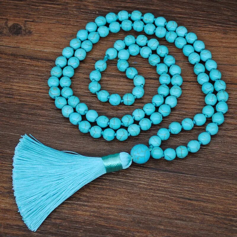 Unique Turquoise Beads Necklace & Earrings