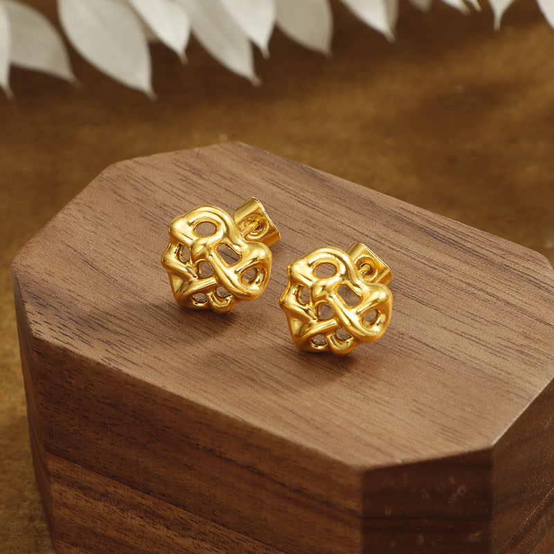 Winding Heart Stainless Steel Studs