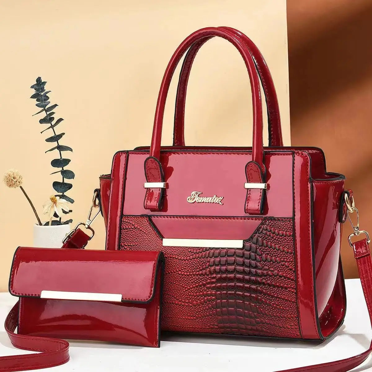 Crocodile Pattern Handbag AE