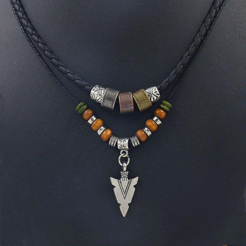 Tribal Arrow Pendant Necklace For Men