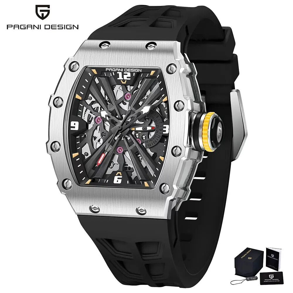 Japan VH65 PAGANI Luxury Men's Quartz Silicone Luminous Watch