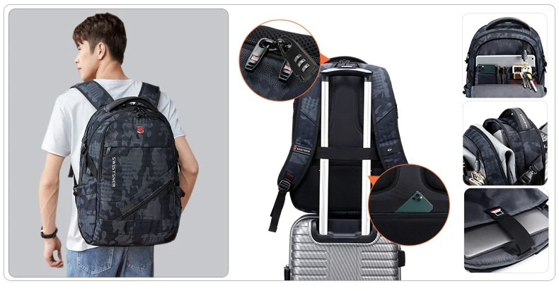 Laptop Backpack for Men & Women – Oxford Anti-Theft Travel Rucksack with USB, Large Capacity Bag