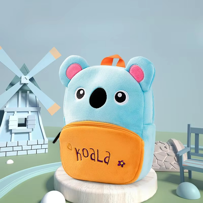 Plush Animal Backpack for Toddlers –Boys & Girls, Lightweight Animal Shaped Soft Carry Bags