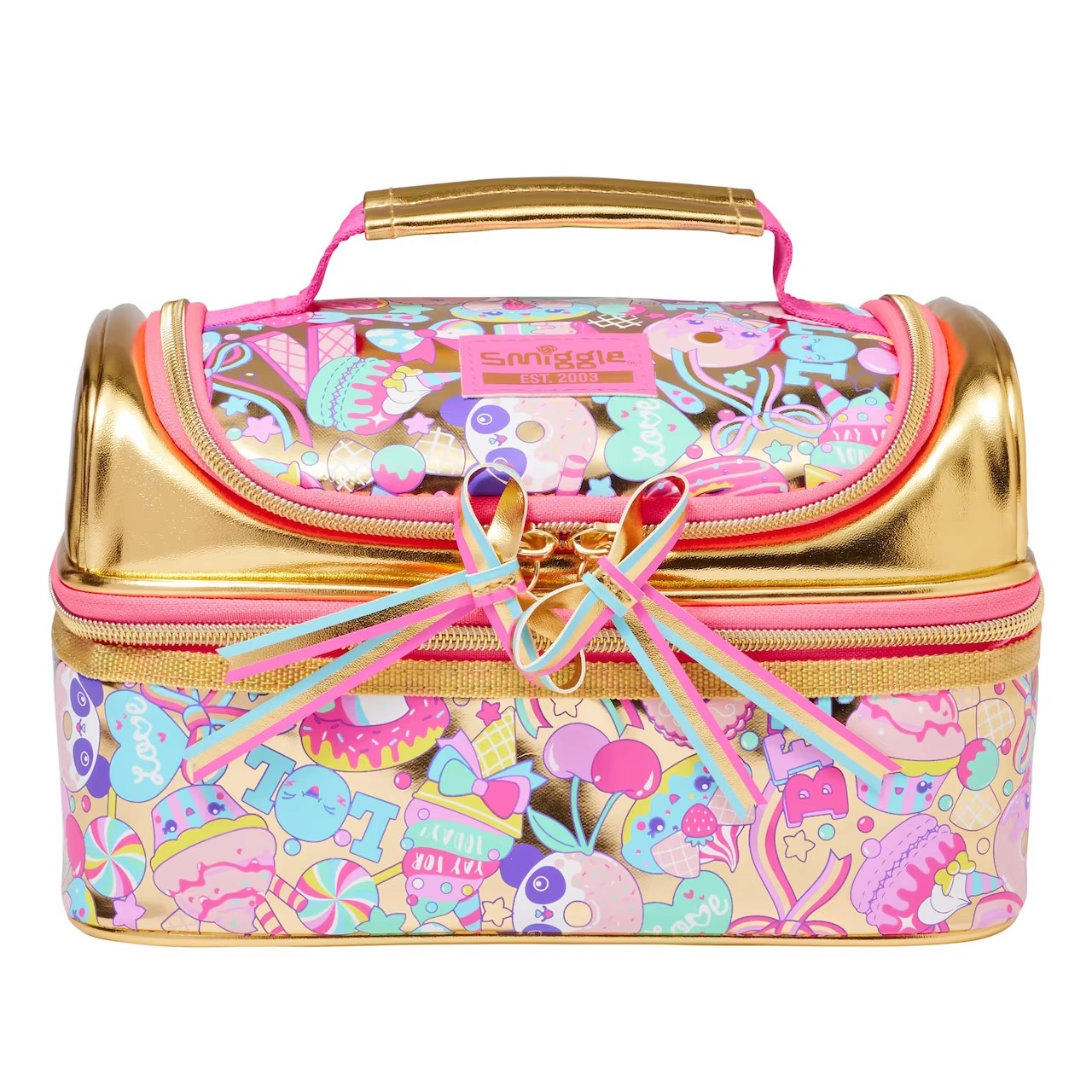 Golden Smiggle Style Kids School Backpack Set – Student Bag, Pencil Case & Lunch Bag Gift