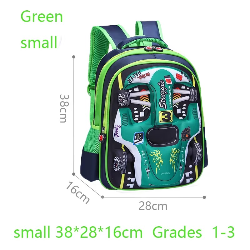 3D Car Backpack for Kids – Waterproof Preschool & Primary School Bag for Boys & Girls, Lightweight, Red/Blue, S/M/L Sizes