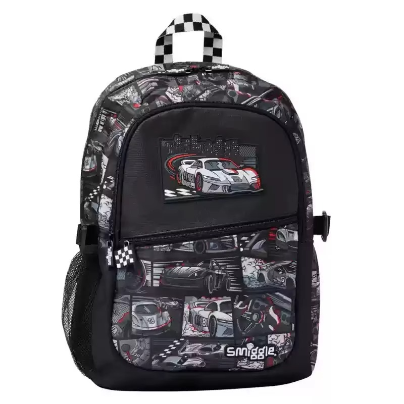 Racing Car Backpack Set for Boys Smiggle – Large School Bag with Lunch Bag, Wallet & Pencil Case for Students