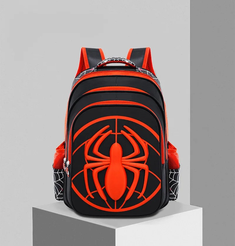 Spider Cartoon Kids School Backpack & Pencil Case Set – Waterproof Primary Bag for Boys & Girls