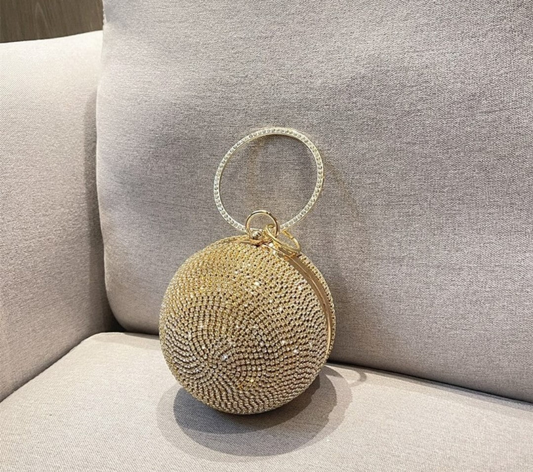 Luxury Round Ball Metal Evening Clutch