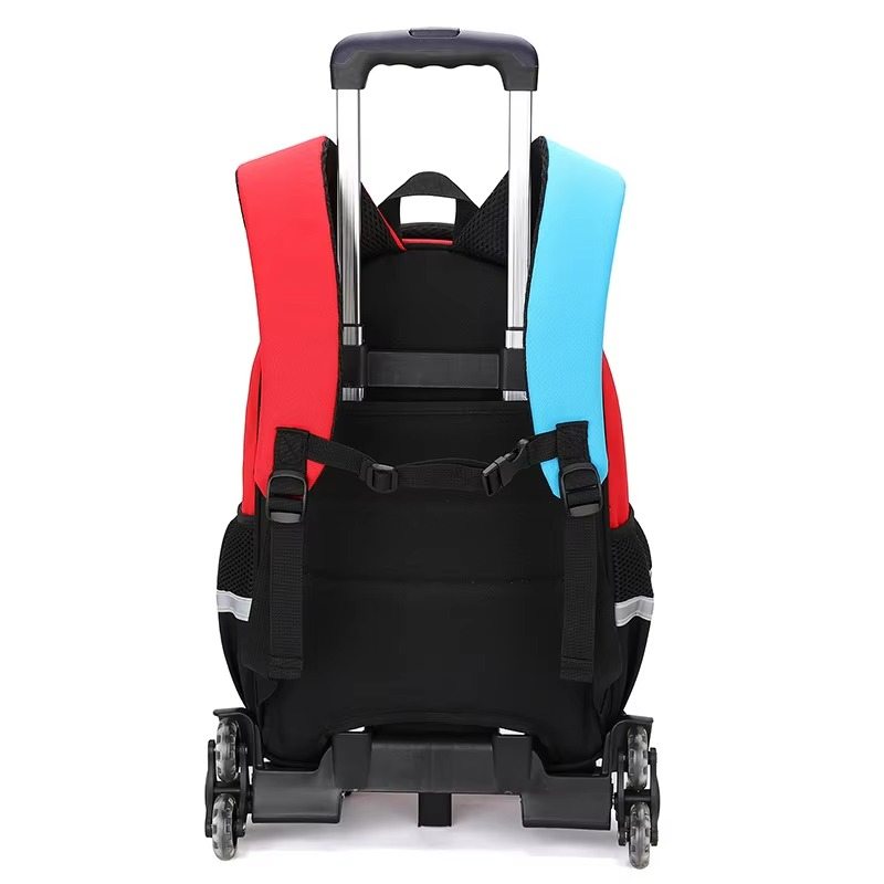 Gaming Console Kids Rolling Trolly Backpack with Lunch Bag – Wheeled School Trolley Bag for Boys