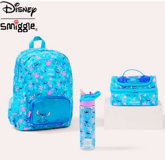 Stitch Backpack Set – Smiggle Disney Kids School Bag, Student Gift, Cartoon Anime Style