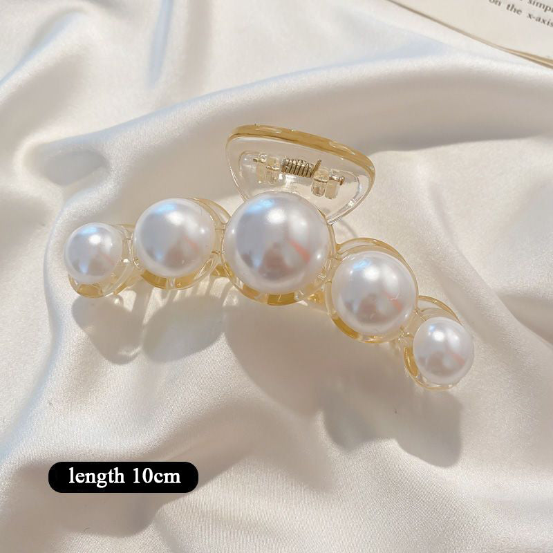 Elegant Big Pearl Hair Claws for Women