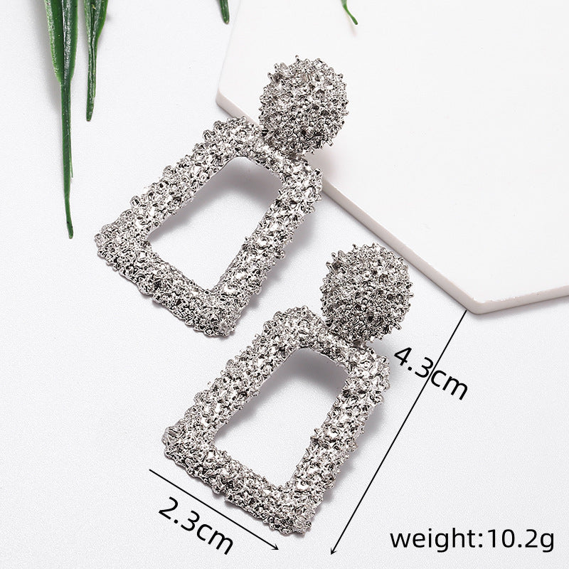 Hollow Trapezoid Earrings