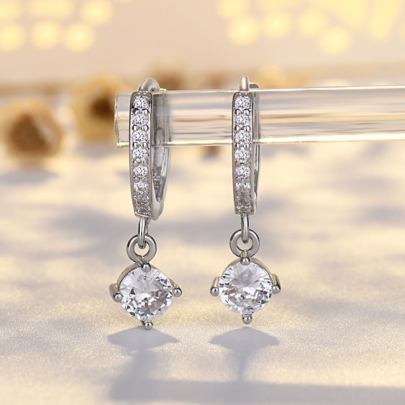 Gold Plated Zircon Earrings