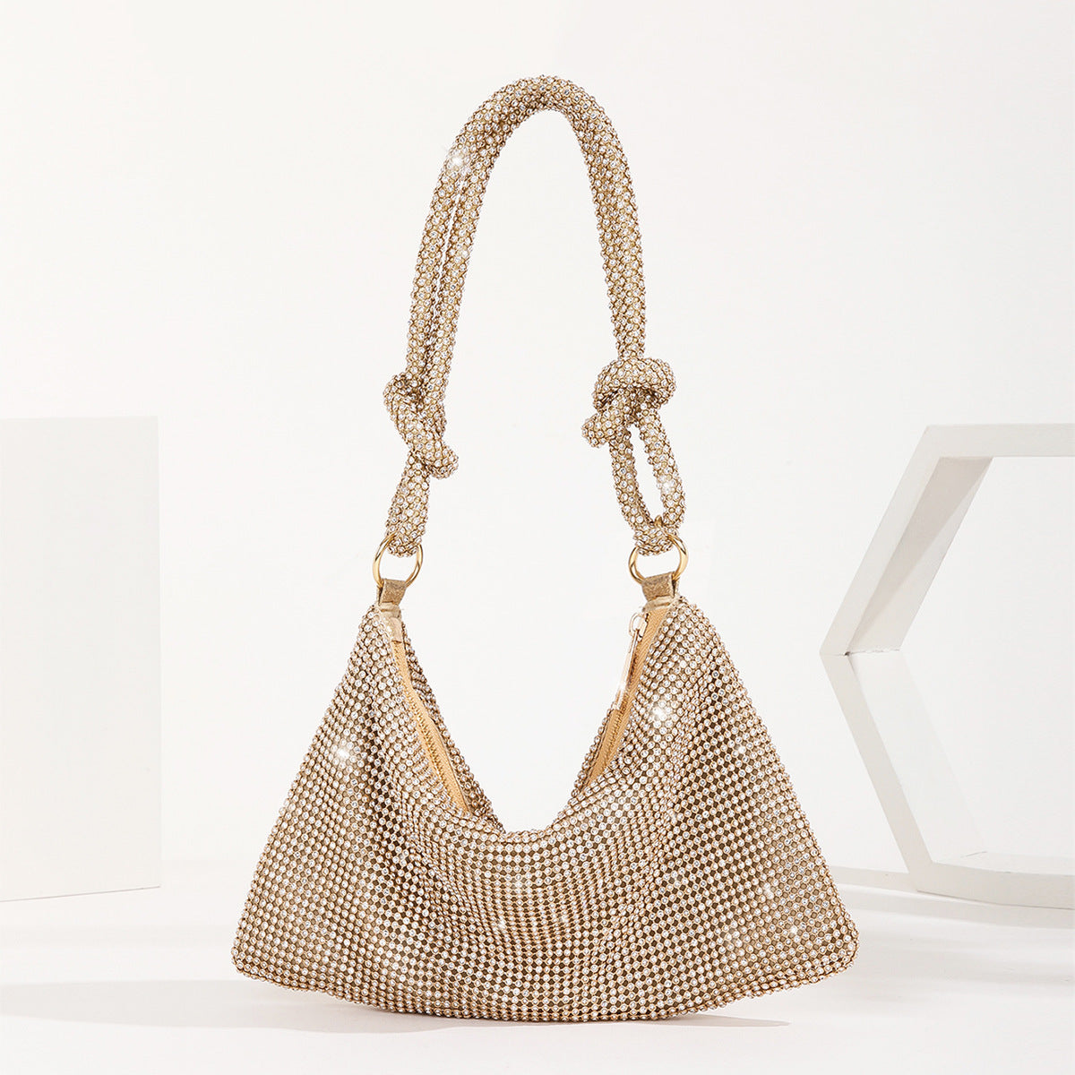 Women’s Rhinestone Full Diamond Evening Clutch Bag – Sparkly Handbag for Wedding, Party, Formal Events