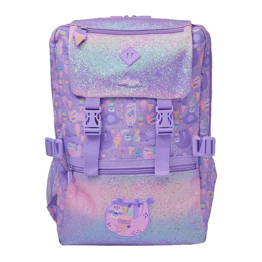 Sleepy Sloth Cartoon Backpack Set – Smiggle-Style Large School Bag with Lunch Bag, Pencil Case, Water Bottle & More for Kids