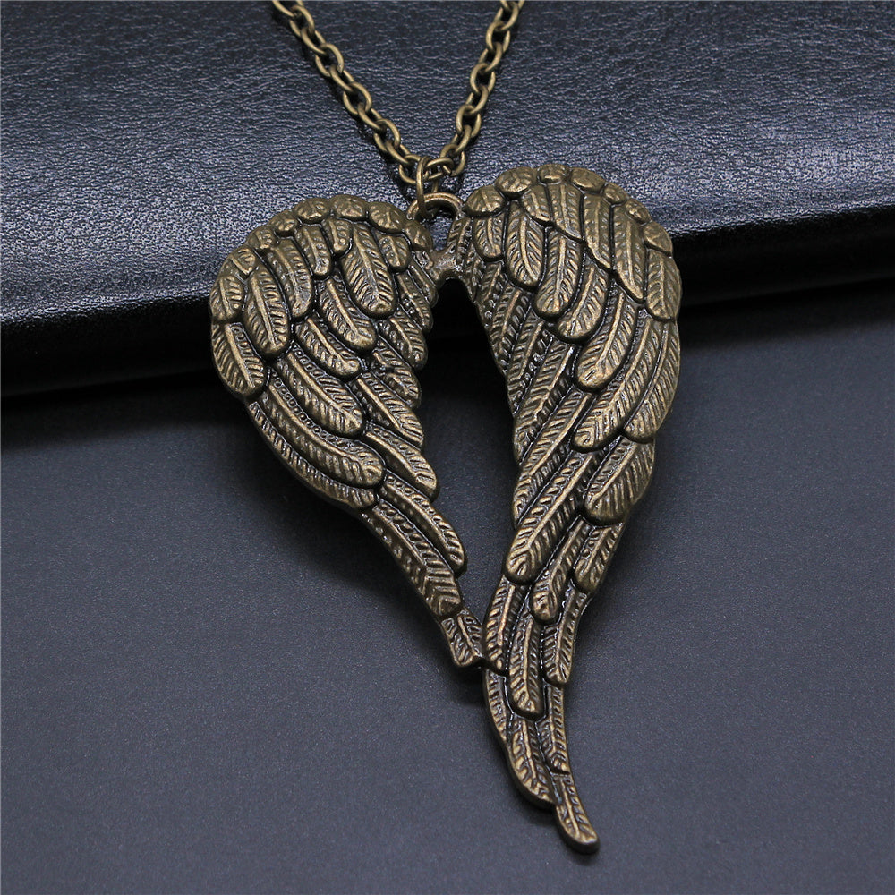 Unisex Bird Wing Feather Chain & Pendant Necklace