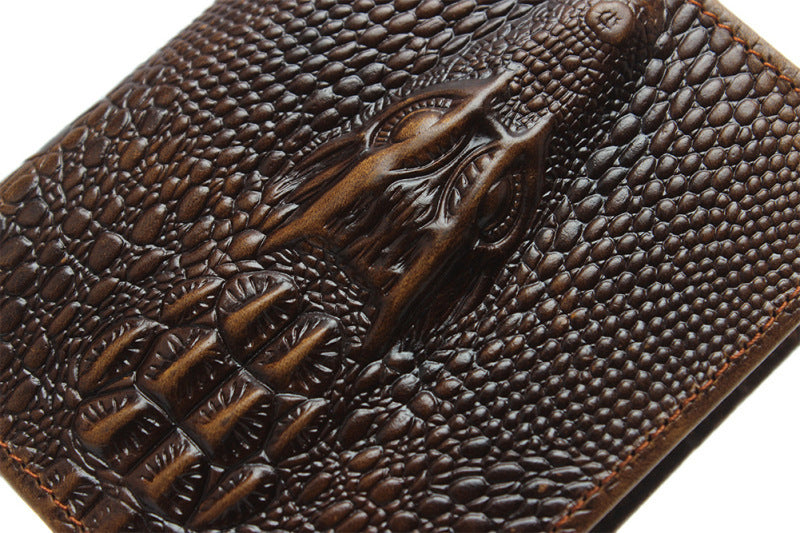 Crocodile Pattern Casual Retro Men's Wallet