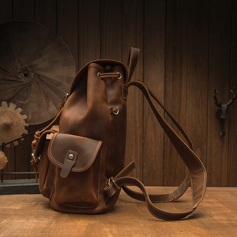 Handmade Genuine Leather Retro Backpack