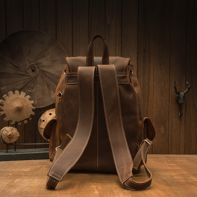 Handmade Genuine Leather Retro Backpack