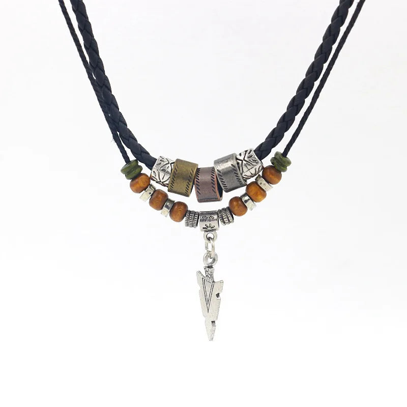 Tribal Arrow Pendant Necklace For Men