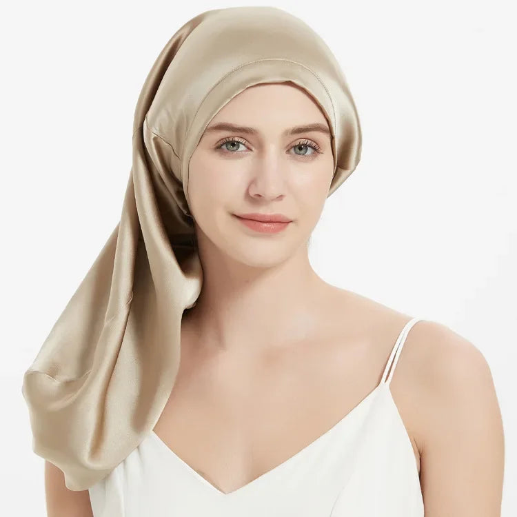 Mulberry Silk Sleeping Cap for Long Hair